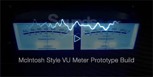 McIntosh Style Analog VU Meter Blue Studio Grade HI-FI RMS All Aluminium Enclosure